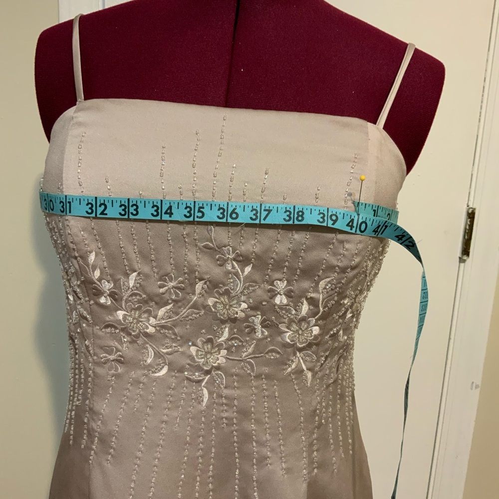 Like New Forever Yours 2 Pz Champagne Sequined Evening Ball Gown … - Picture 6 of 12